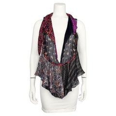 Balenciaga by Nicolas Ghesquière SS 2002 Runway Patchwork Silk Floral Top