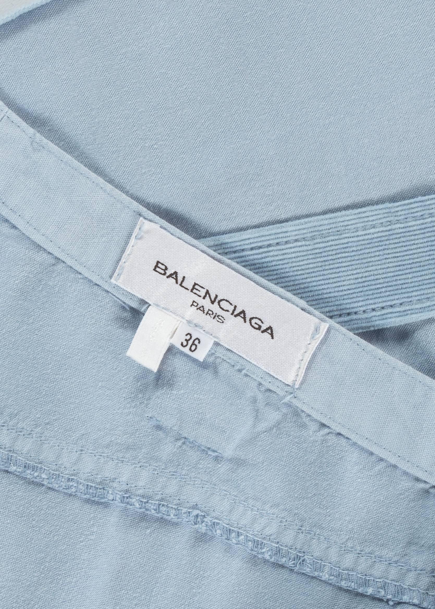 Balenciaga by Nicolas Ghesquière blue cotton and corduroy cargo pants, ss 2002 1