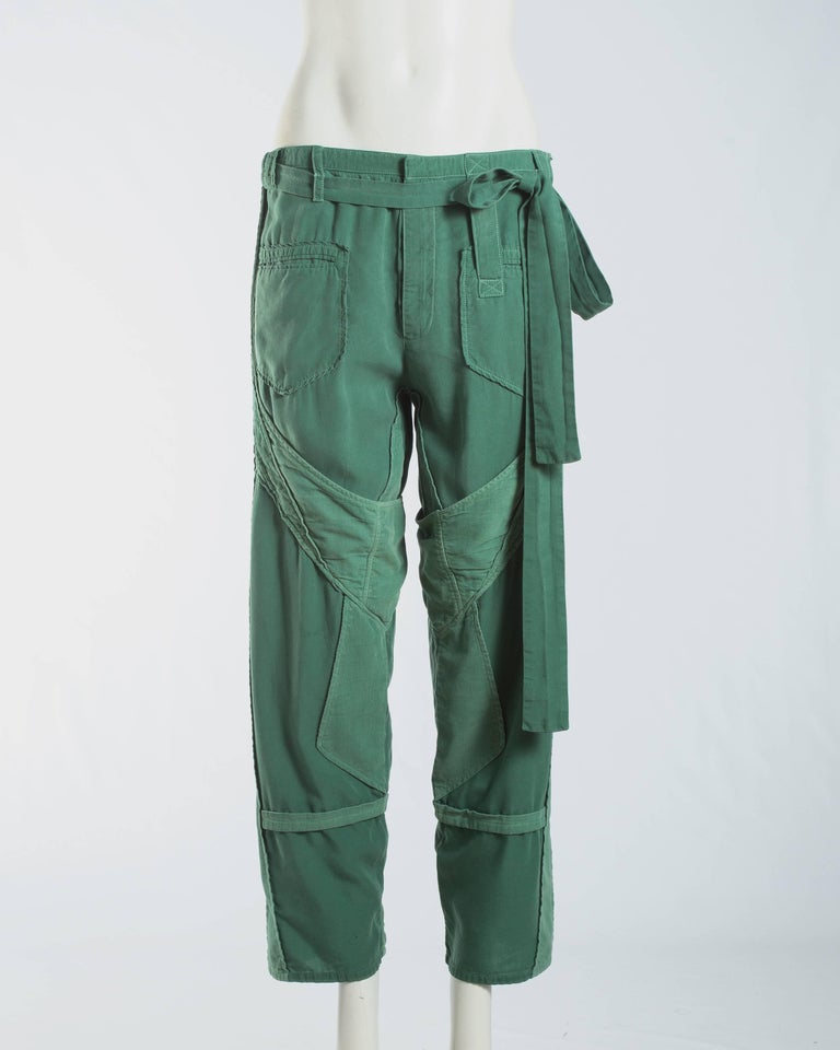 Balenciaga Nicolas Ghesquière green cotton and corduroy cargo pants, S / S  2002 at 1stDibs | balenciaga cargo pants 2002, balenciaga cargo pants,  balenciaga ss 2002