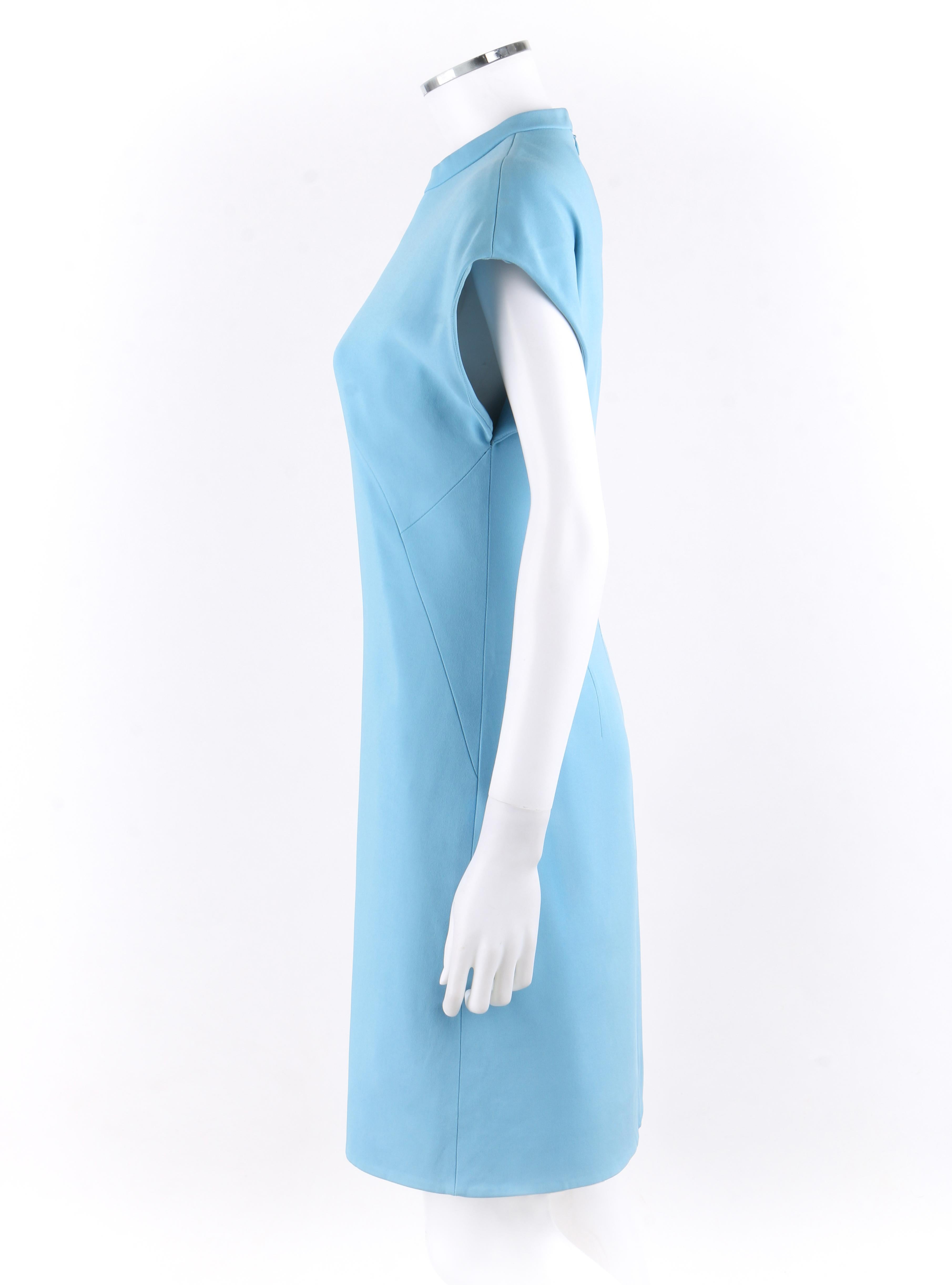 sky blue shift dress