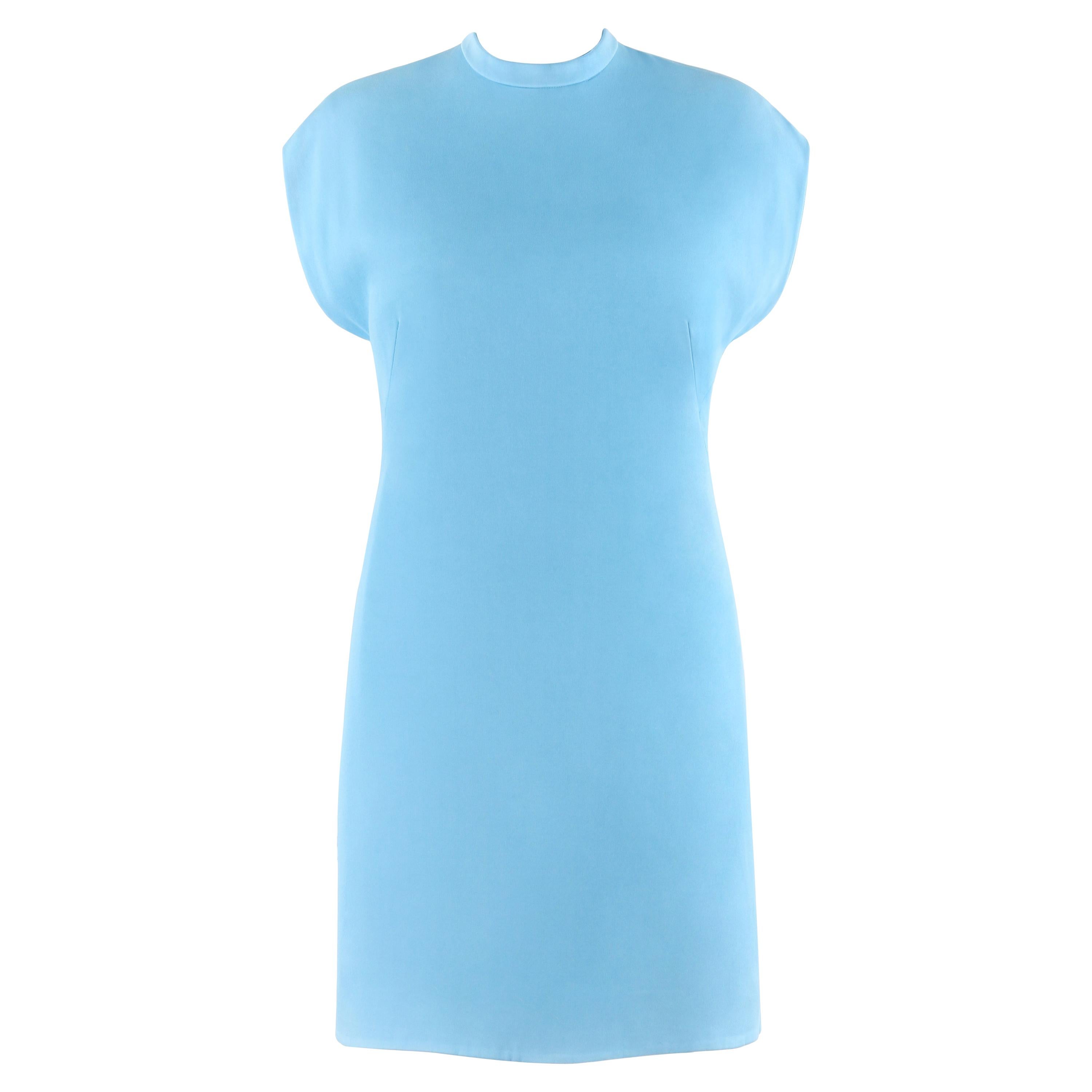 BALENCIAGA Band Collar Drop Shoulder Shift Dress For at 1stDibs