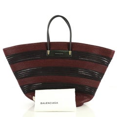Balenciaga Cable Basket Bag Raffia Maxi