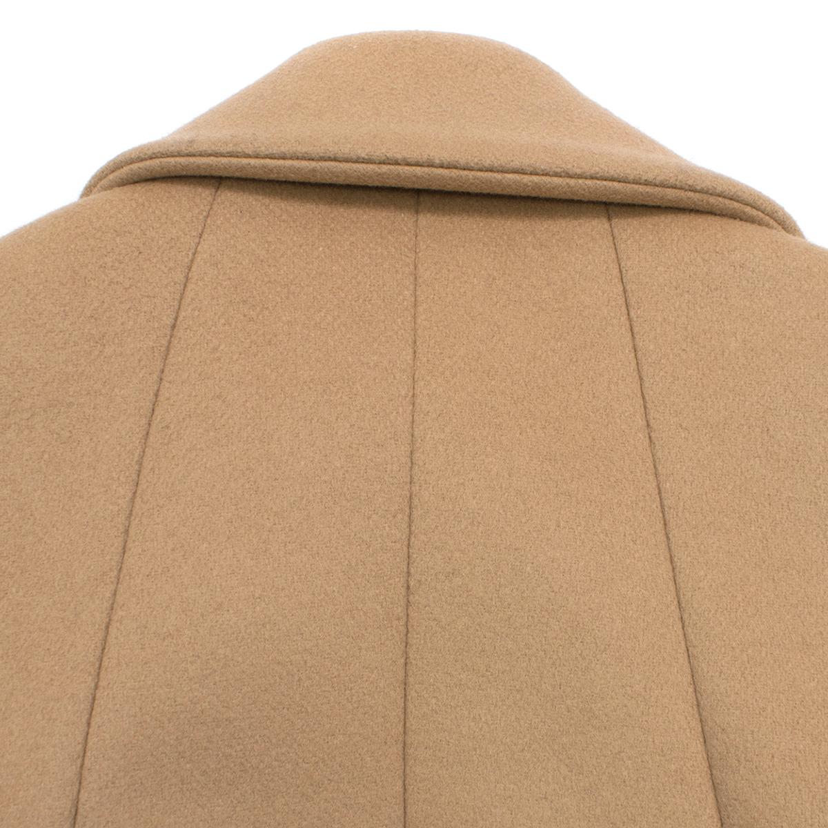 Balenciaga Camel-Brown Wool-Blend Coat FR 34 2