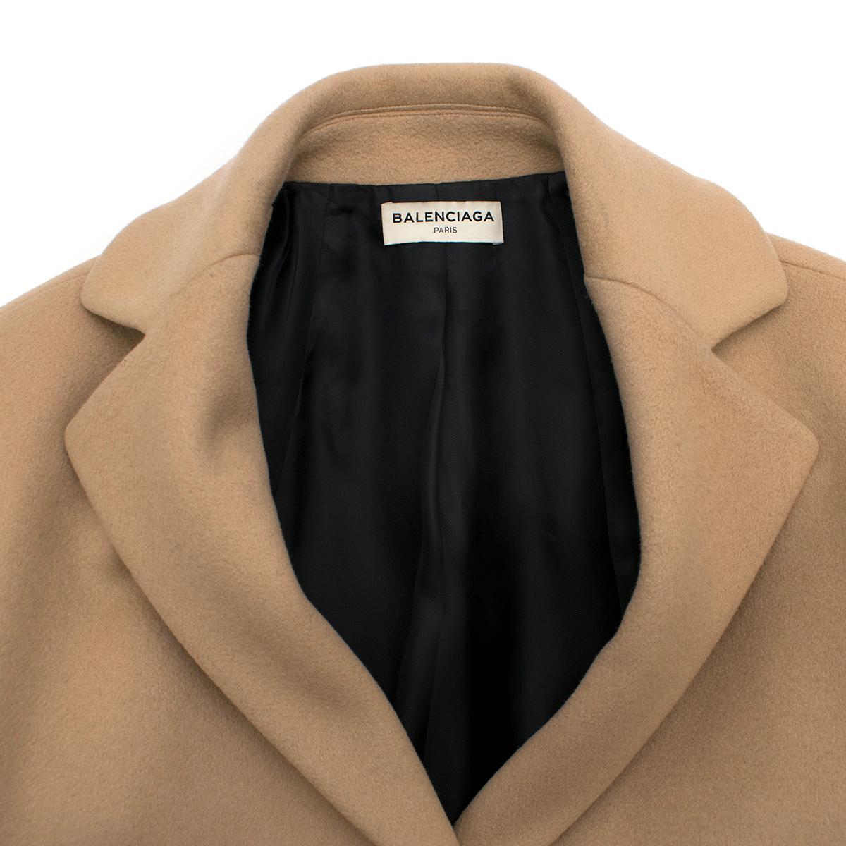 balenciaga camel coat