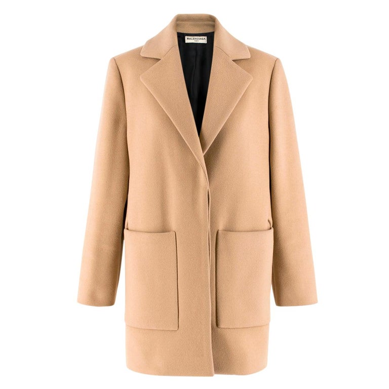 Balenciaga Camel-Brown Wool-Blend Coat FR 34 at 1stDibs | balenciaga ...
