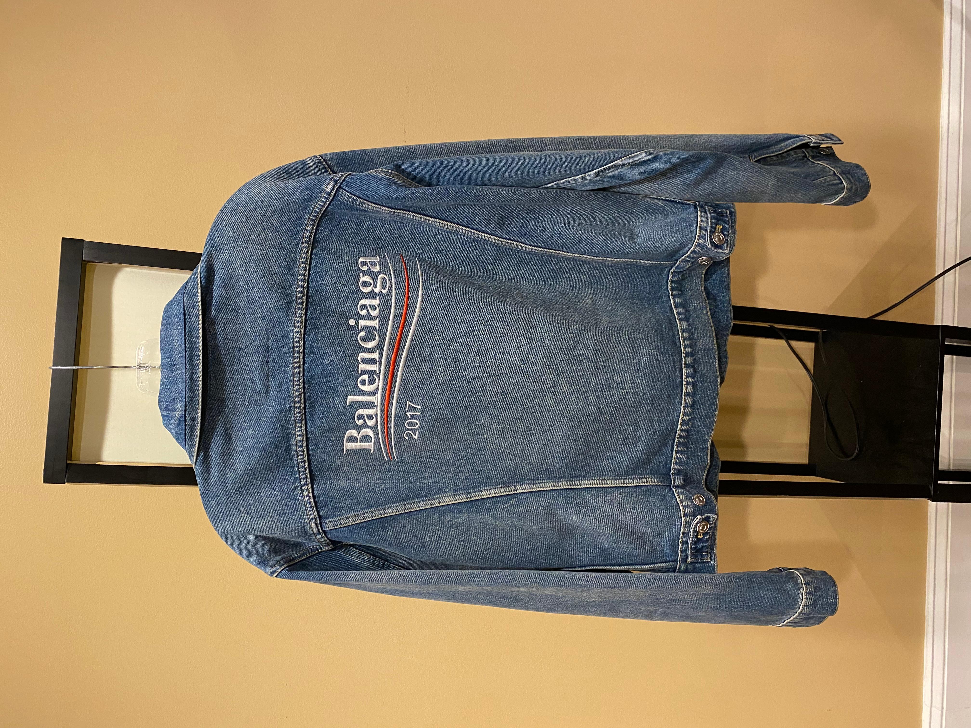 Balenciaga Campaign 2017 Bernie Sanders Denim Jacket sz 52