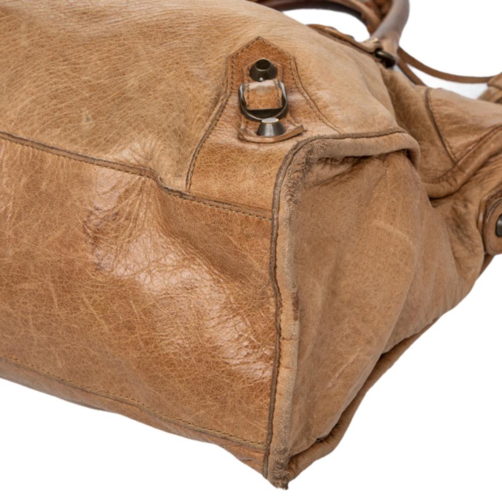 Women's Balenciaga Caramel Chevre Leather BH City Bag