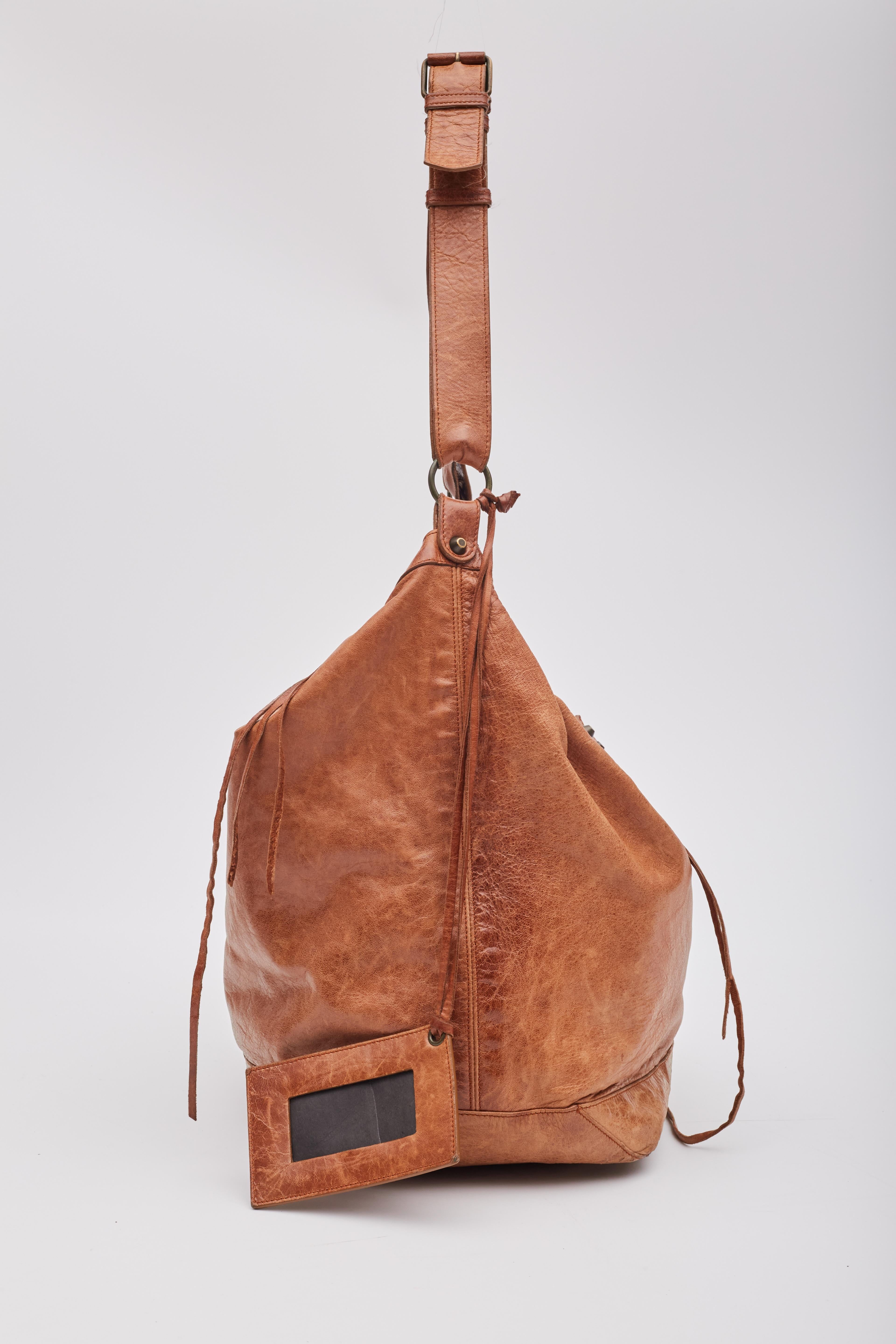 Balenciaga Caramel Leather Agneau Classic Hardware Day Hobo Bag 1