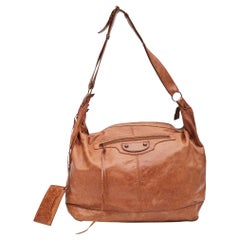 Balenciaga Caramel Leather Agneau Classic Hardware Day Hobo Bag