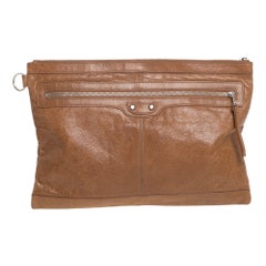 Balenciaga Caramel Leather Classic City Pouch