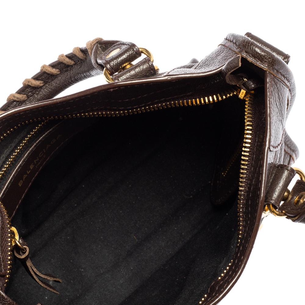 Balenciaga Carbon Leather Mini Classic Metallic Edge City Bag 2