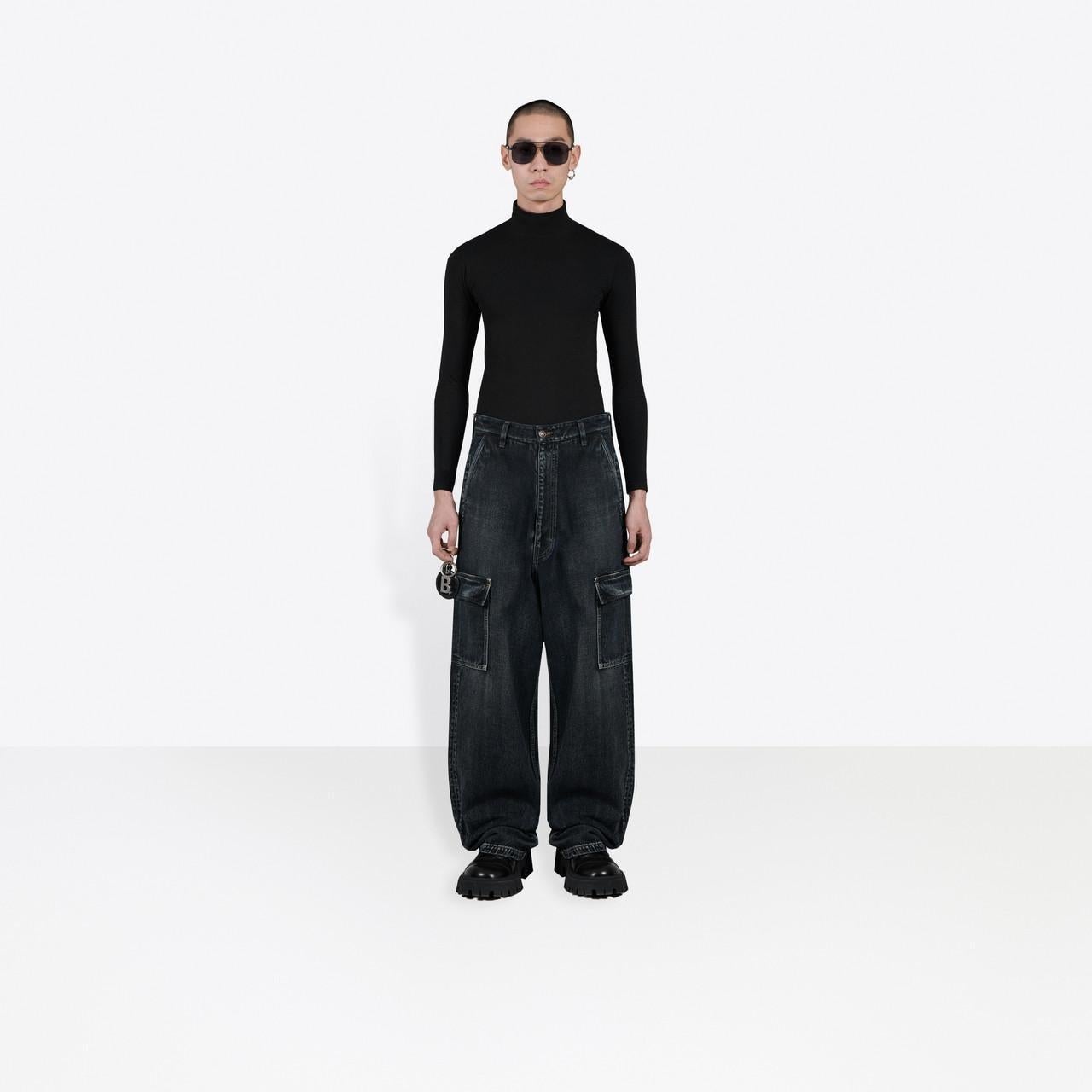 BALENCIAGA Cargo Baggy-Hose aus dunkelblauem Denim im Angebot 8