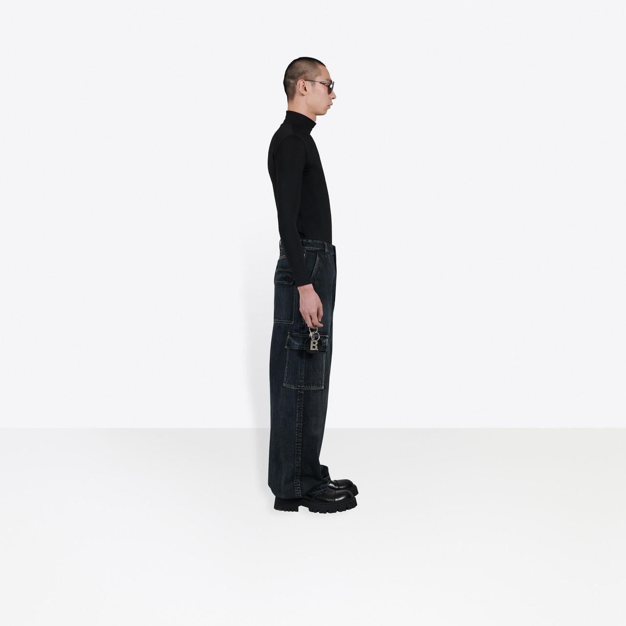 BALENCIAGA Cargo Baggy-Hose aus dunkelblauem Denim im Angebot 9