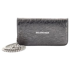 Balenciaga Cash Phone Case on Chain Leather