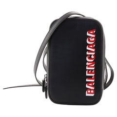 Balenciaga Cash Zip Phone Holder Crossbody Bag Leather