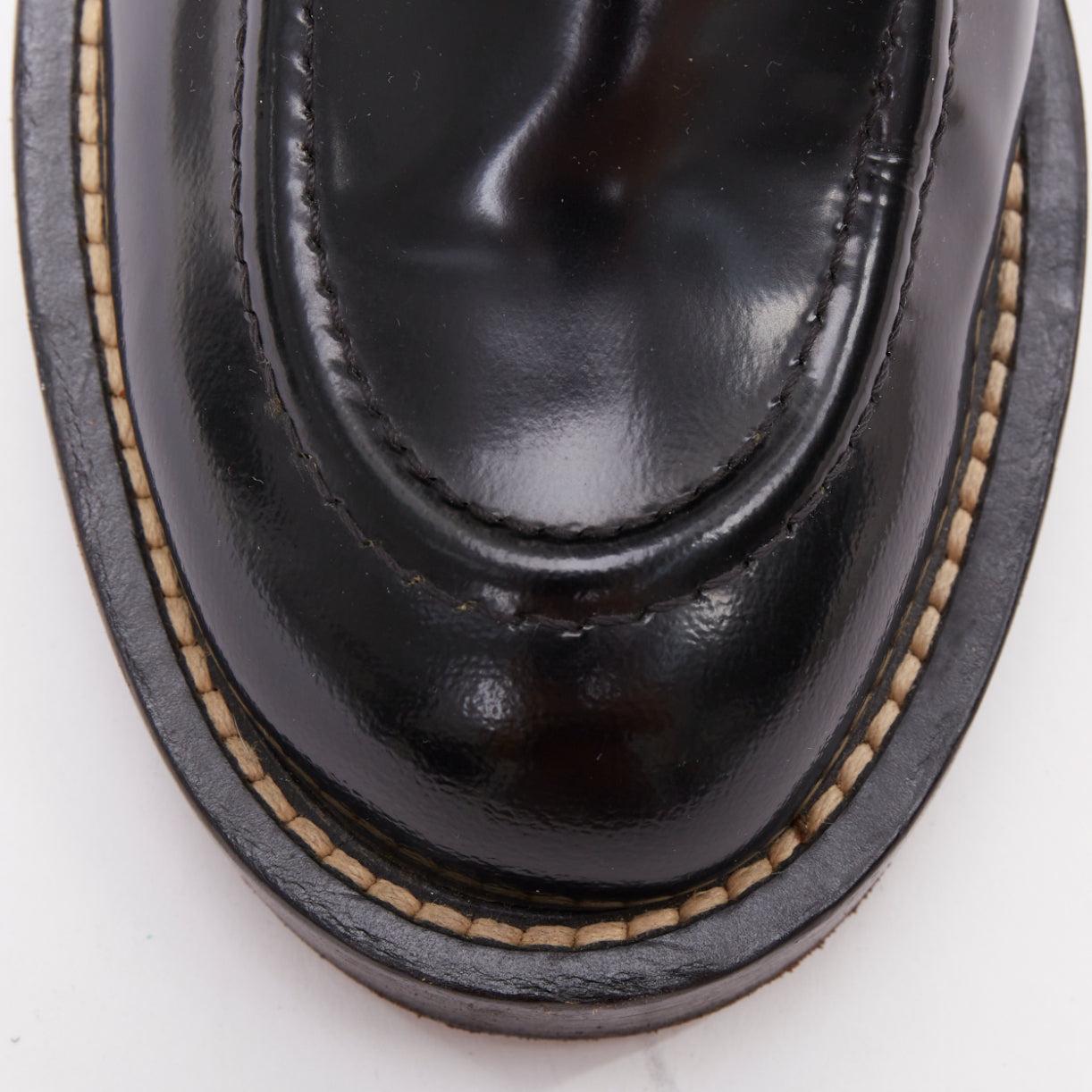 BALENCIAGA Ceinture negro mixto metal hardware negro recortado botas moto EU35.5 en venta 1