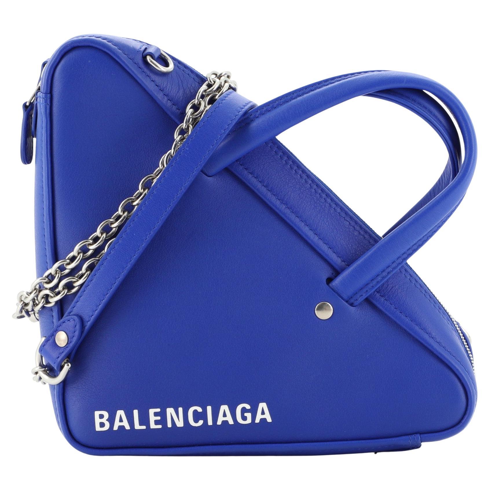 Balenciaga Chain Triangle Duffle Bag Leather Small at 1stDibs