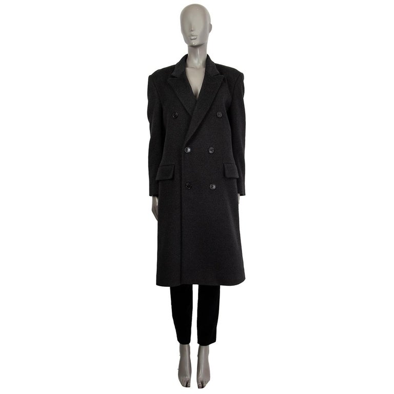 BALENCIAGA charcoal grey cashmere and wool OVERSIZED Coat Jacket 38 S at  1stDibs