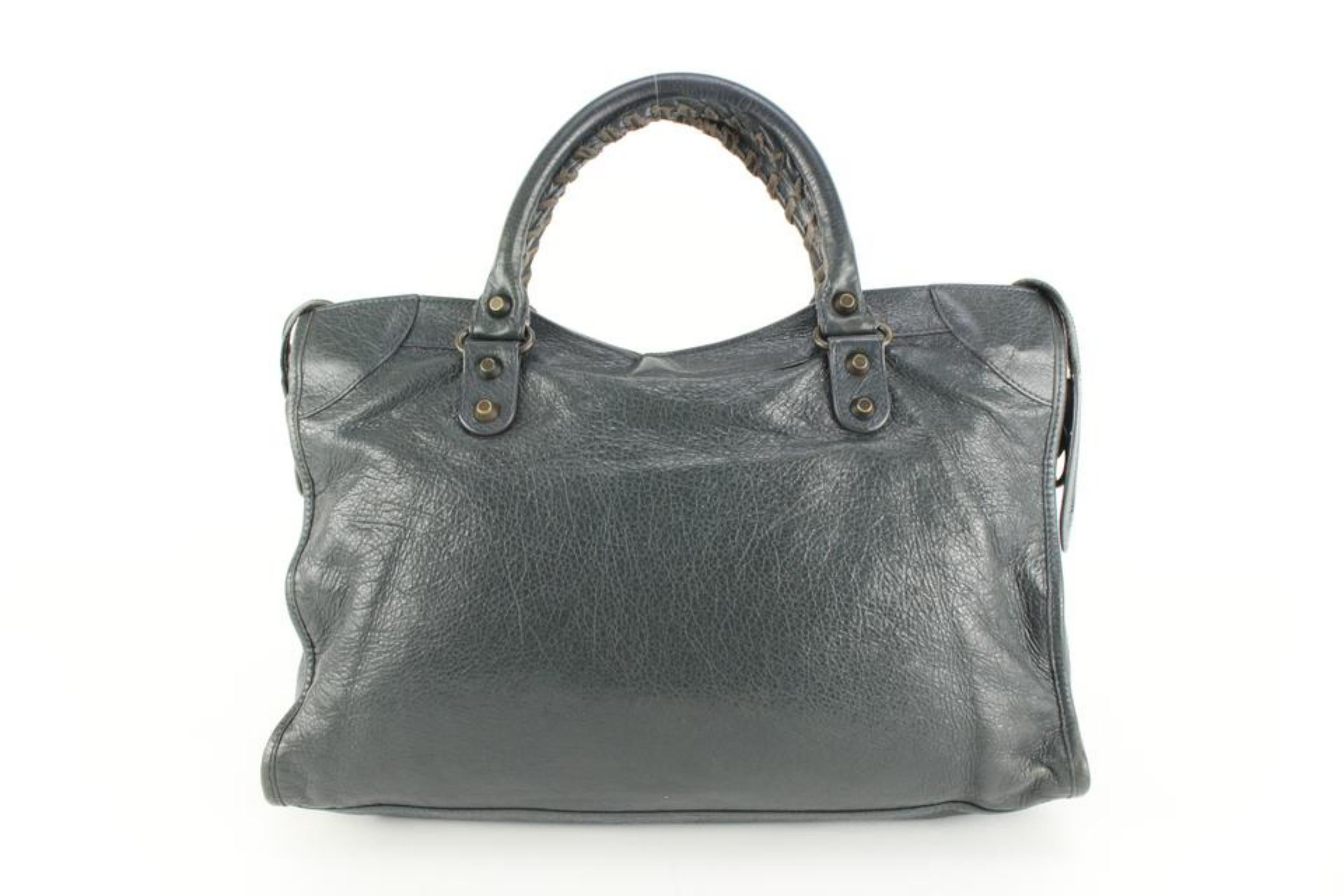 Balenciaga Charcoal Leather The City 2way Bag 16ba53s 5