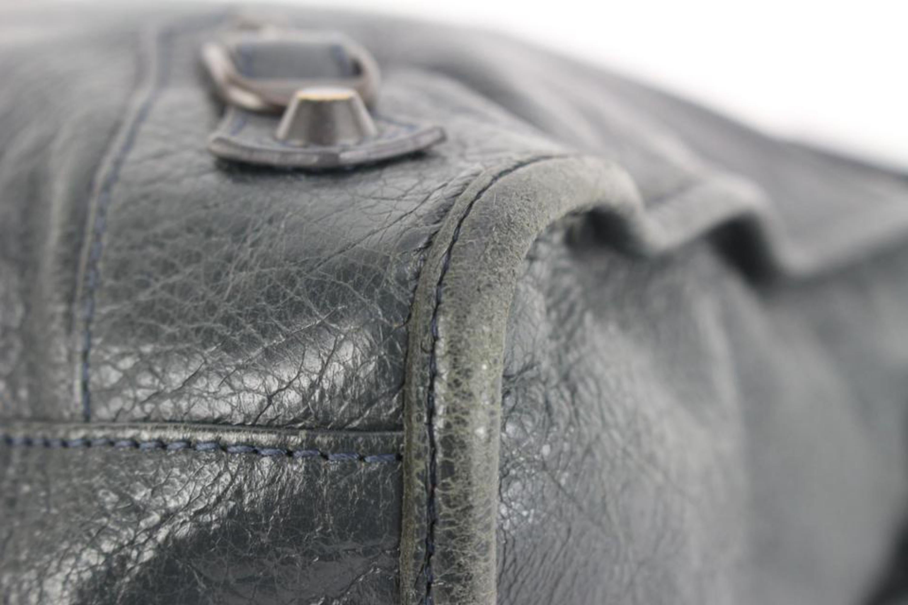 Gray Balenciaga Charcoal Leather The City 2way Bag 16ba53s