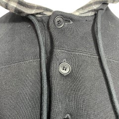 Balenciaga Checkered Hood Oversized Sweatshirt in Black Cotton