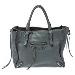 Balenciaga Ciment Leather Mini Papier A4 Tote