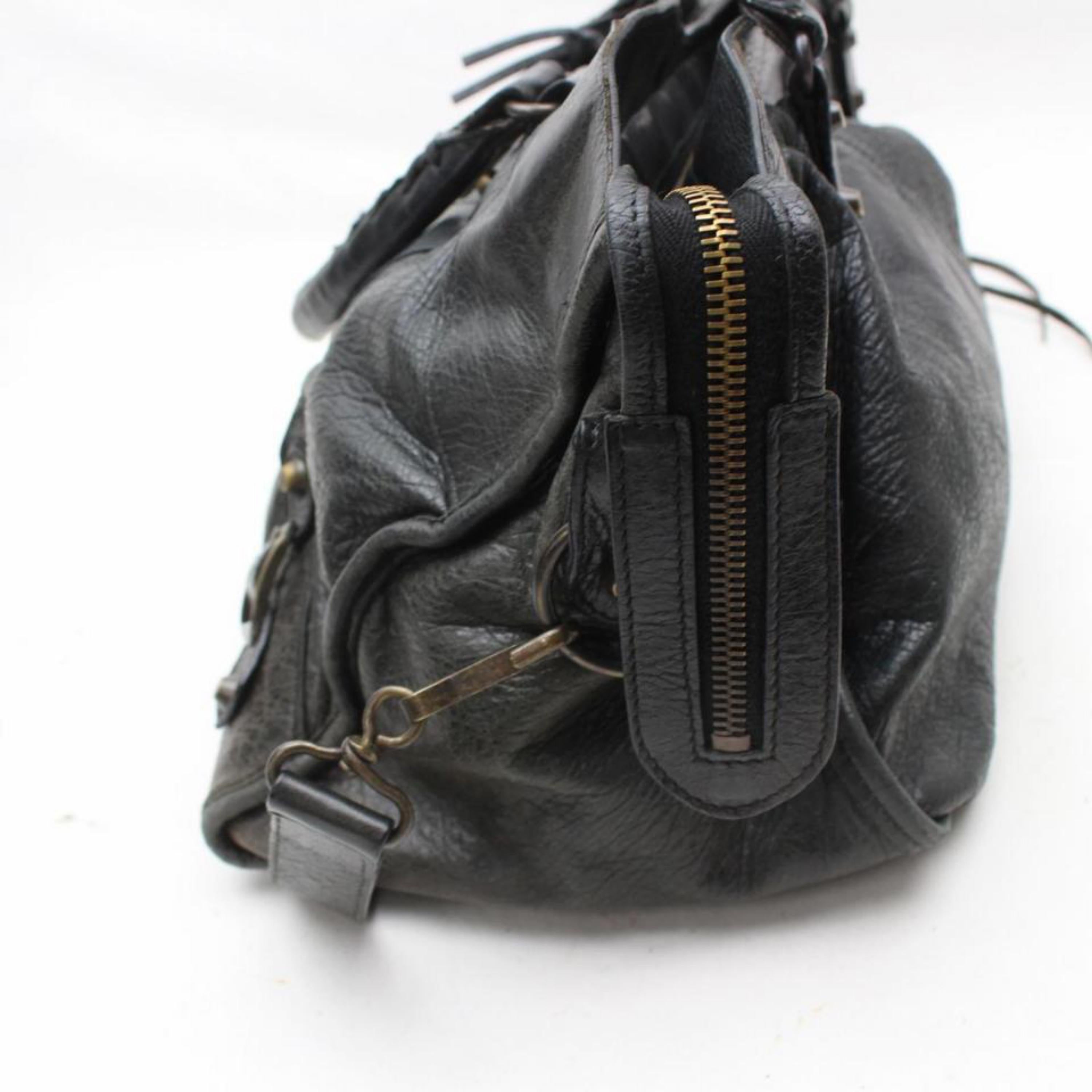 Balenciaga City 2way 869255 Black Leather Shoulder Bag 4