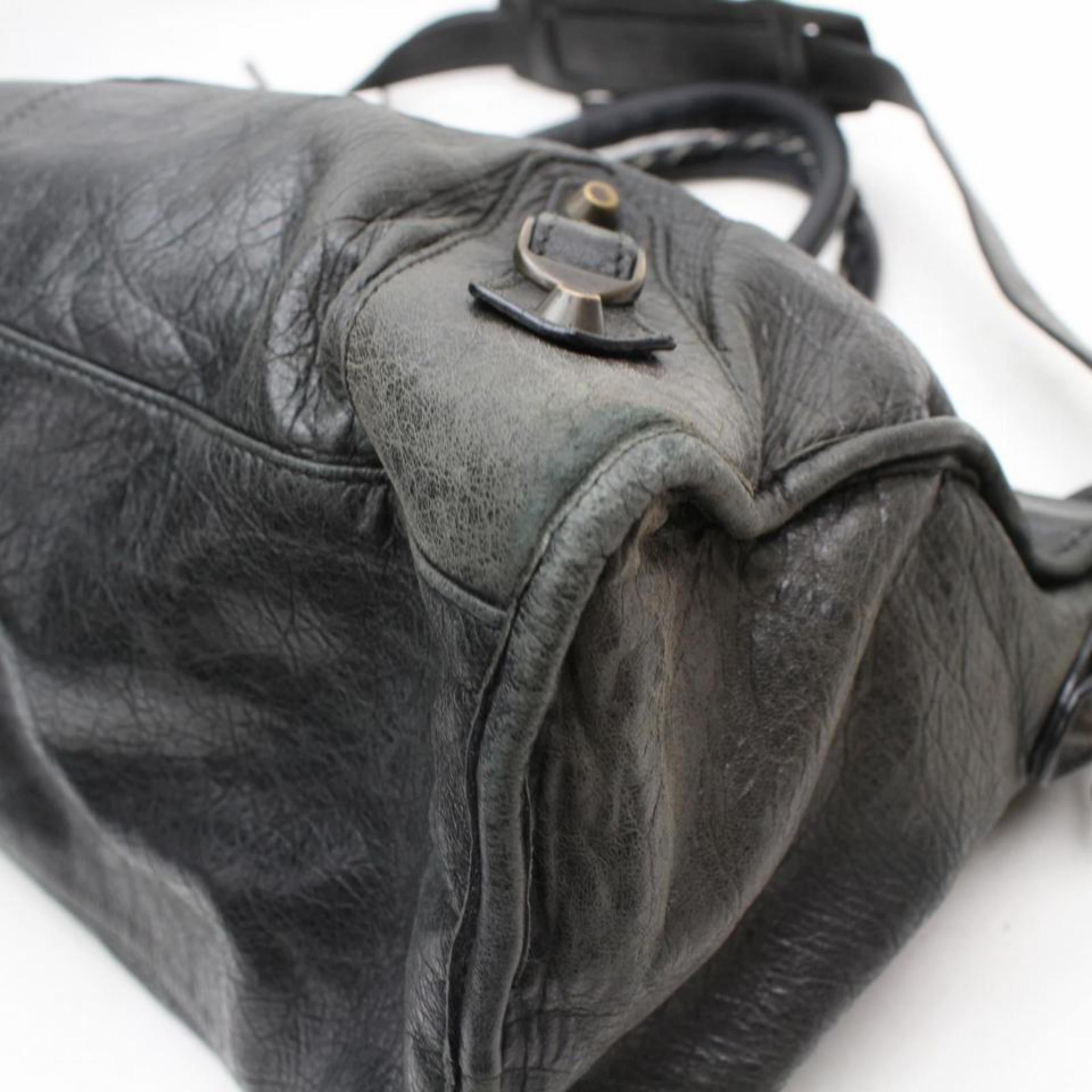 Balenciaga City 2way 869255 Black Leather Shoulder Bag 5
