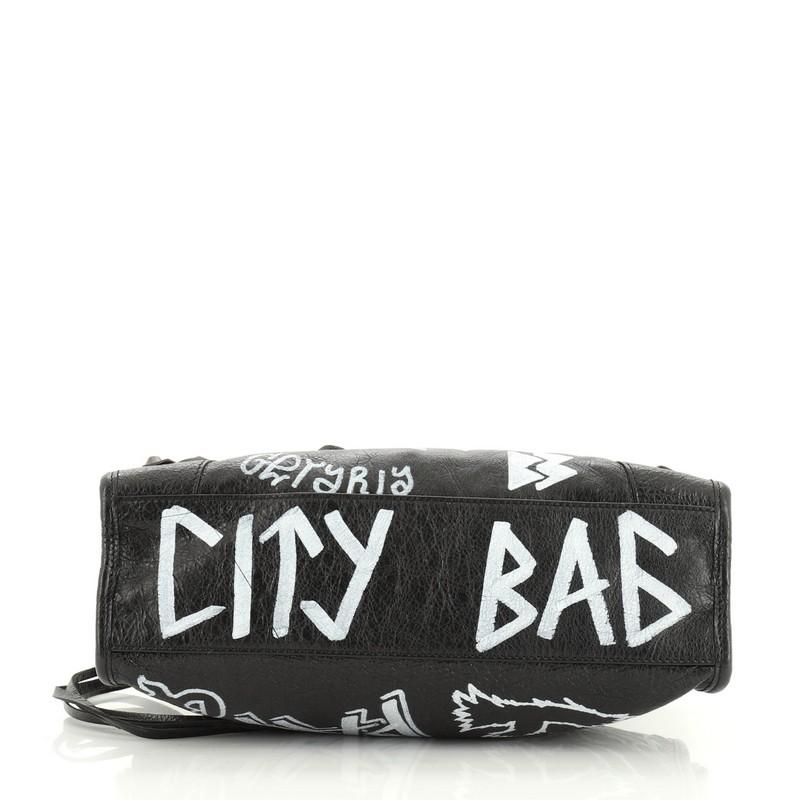 Women's or Men's Balenciaga  City Address Graffiti Classic Studs Bag Leather Small