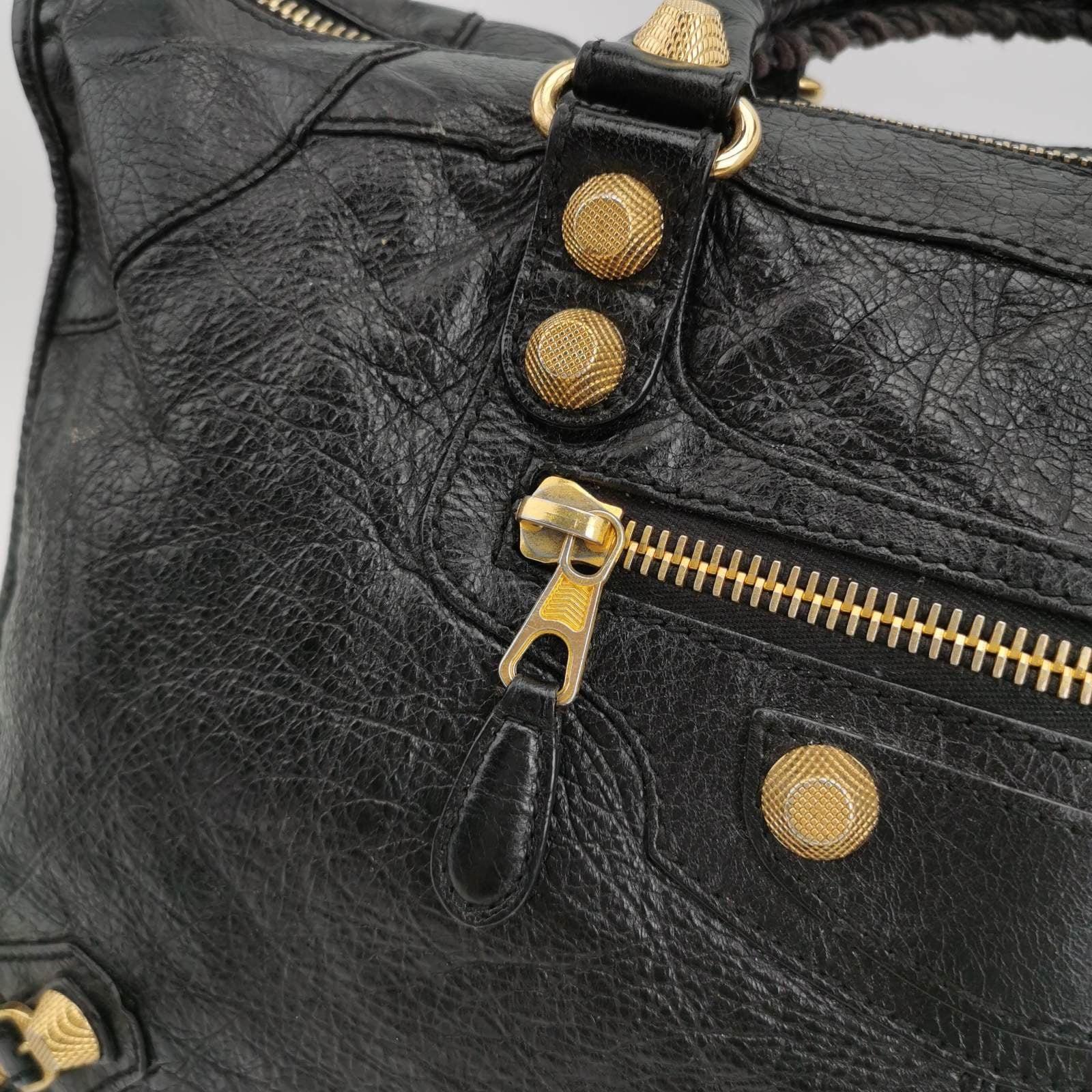 Balenciaga City Bag Borsa nera con finiture dorate Borsa grande 1