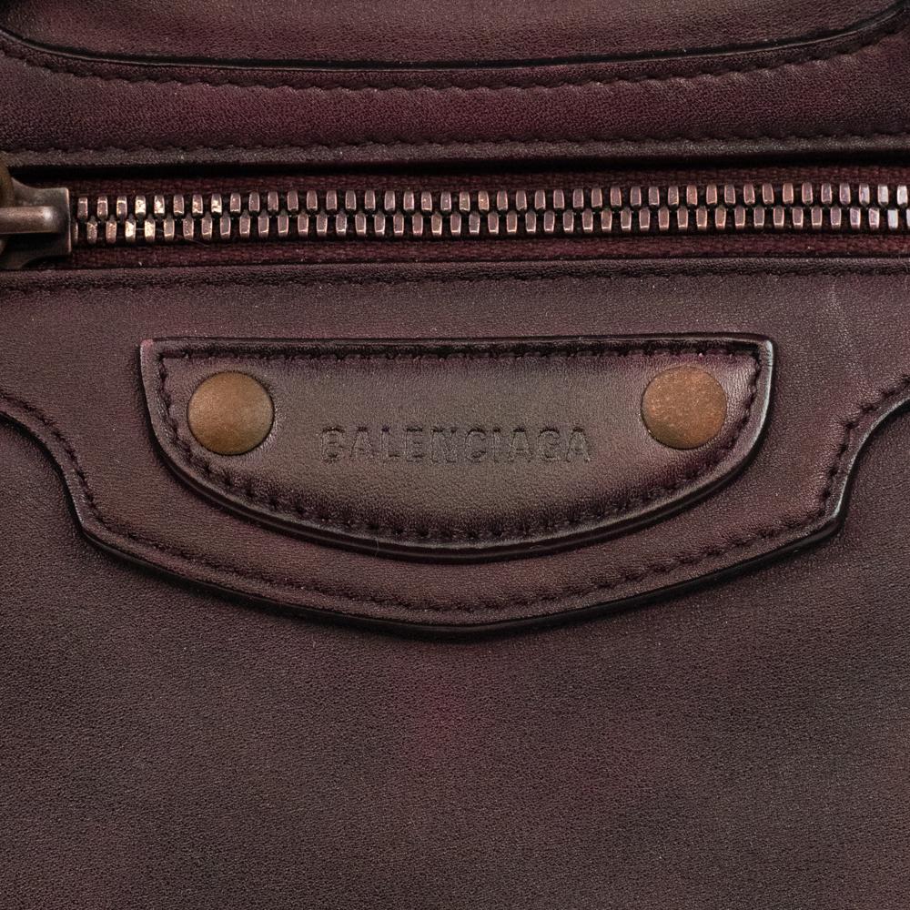 Balenciaga, City Bag in burgundy leather 8