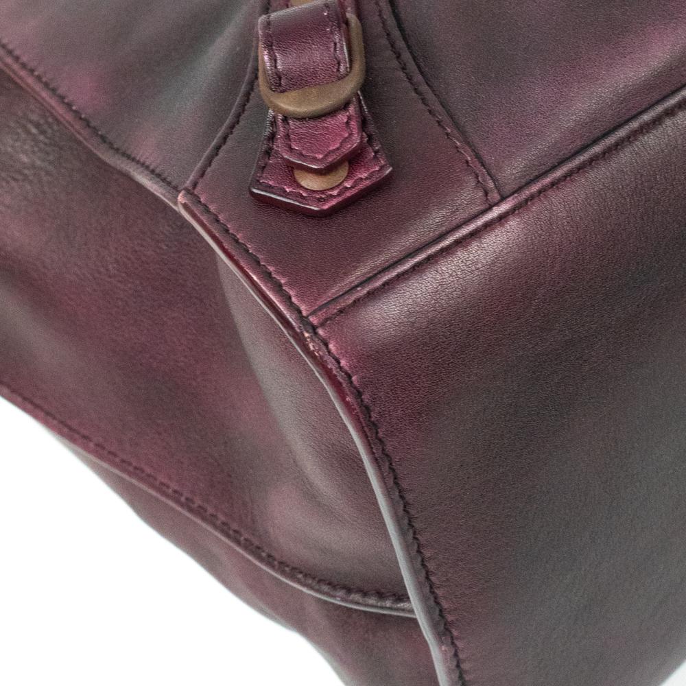 Balenciaga, City Bag in burgundy leather 4