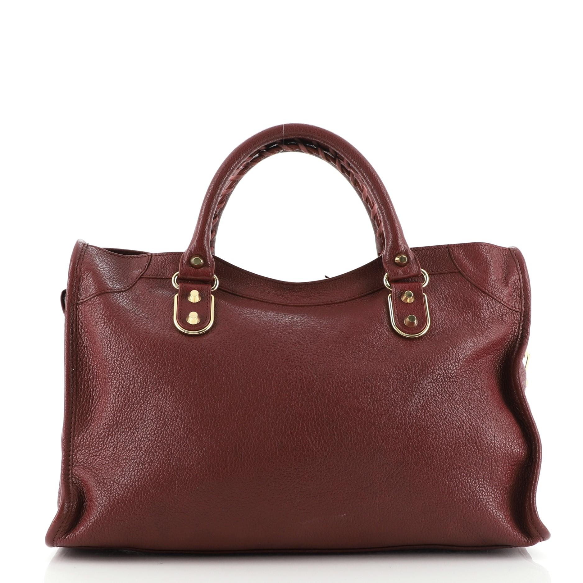 Balenciaga City Classic Metallic Edge Bag Leather Medium In Good Condition In NY, NY