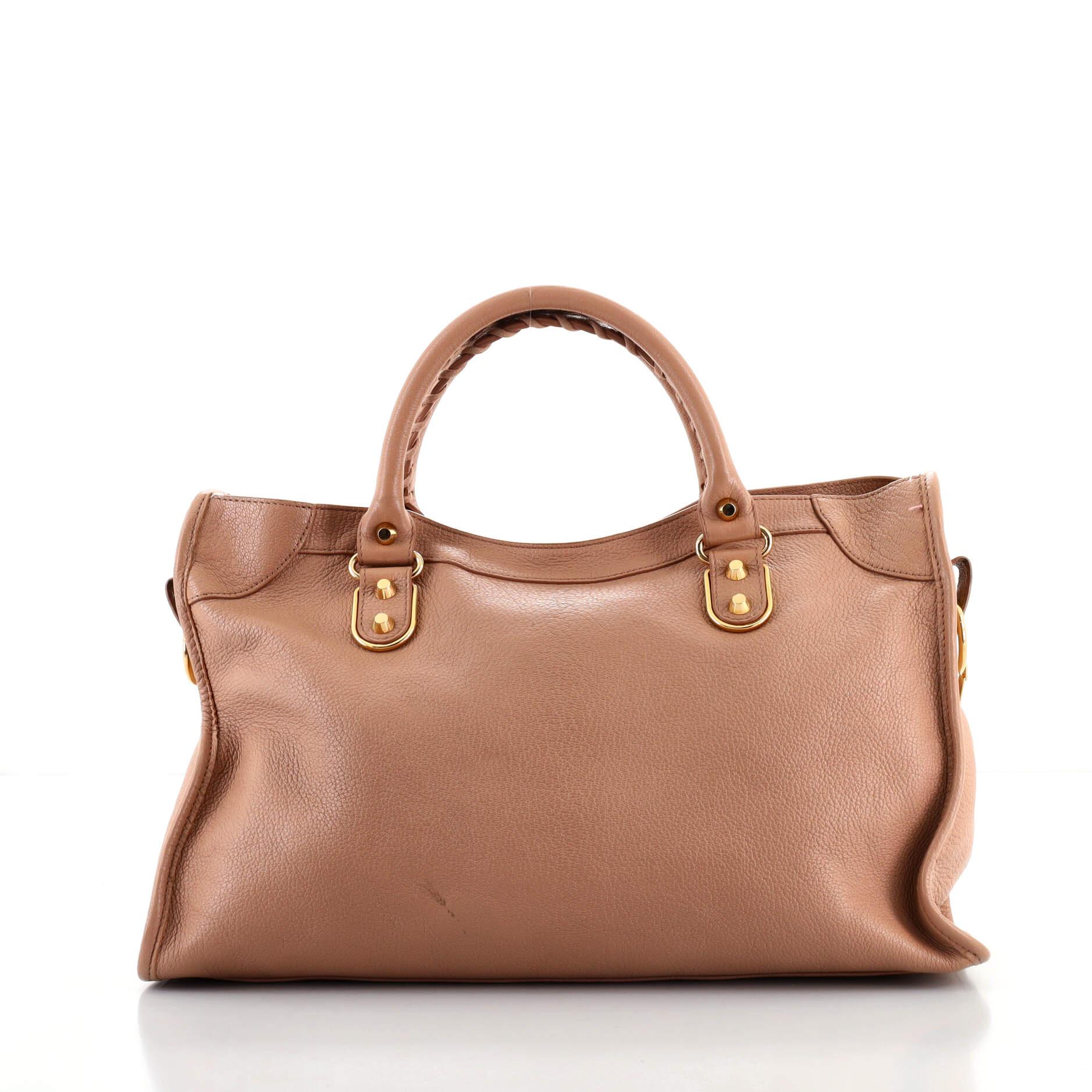 Balenciaga City Classic Metallic Edge Bag Leather Medium In Good Condition In NY, NY