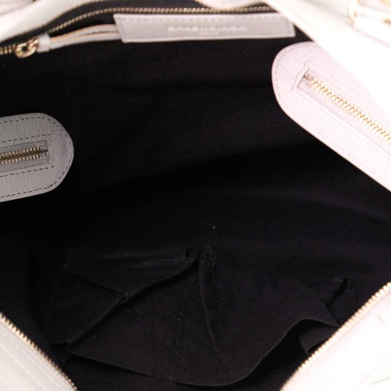 Gray Balenciaga City Classic Metallic Edge Bag Leather Medium