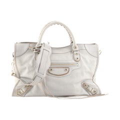 Balenciaga City Klassische Metallic Edge Tasche aus Leder Medium