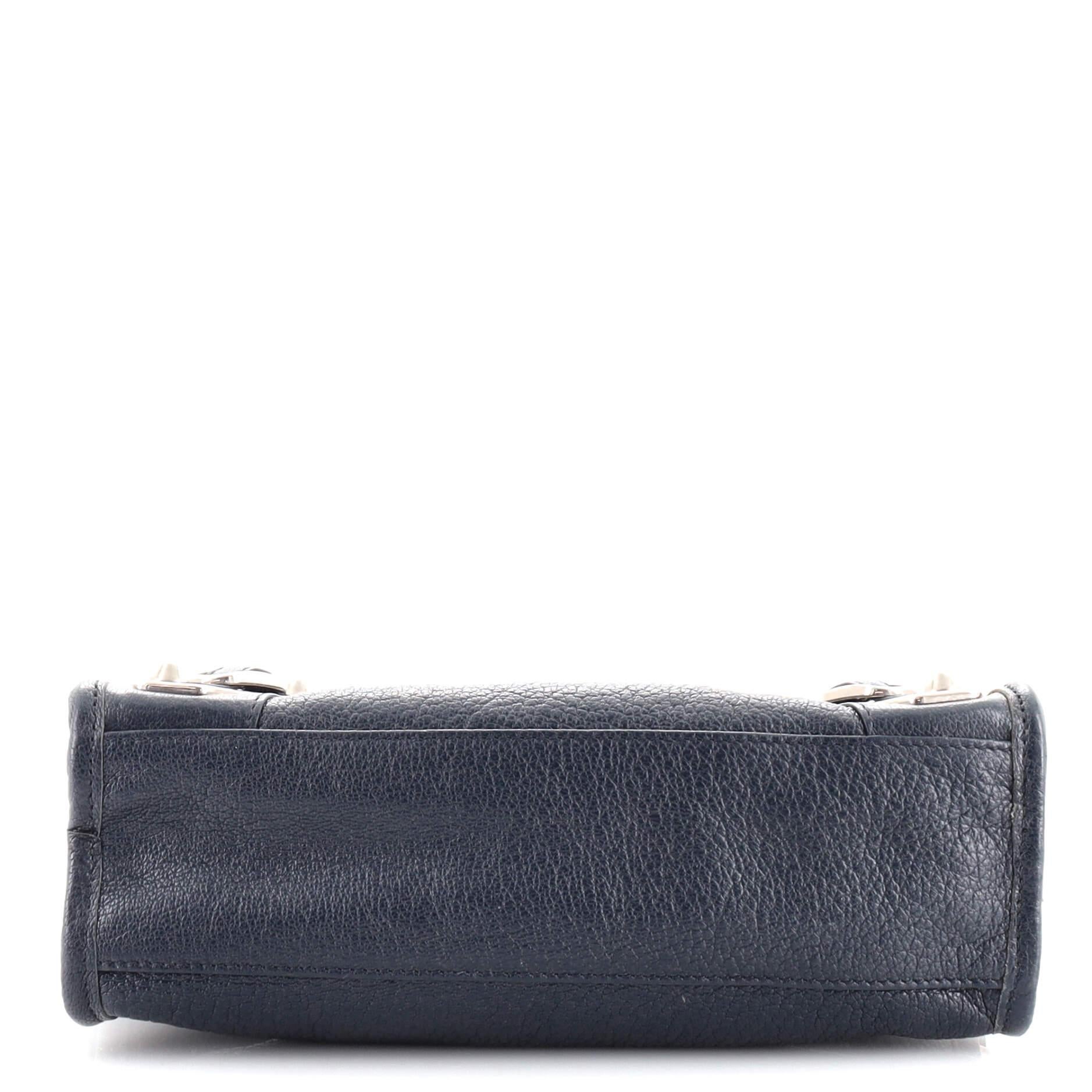 Balenciaga City Classic Metallic Edge Bag Leather Mini In Good Condition In NY, NY