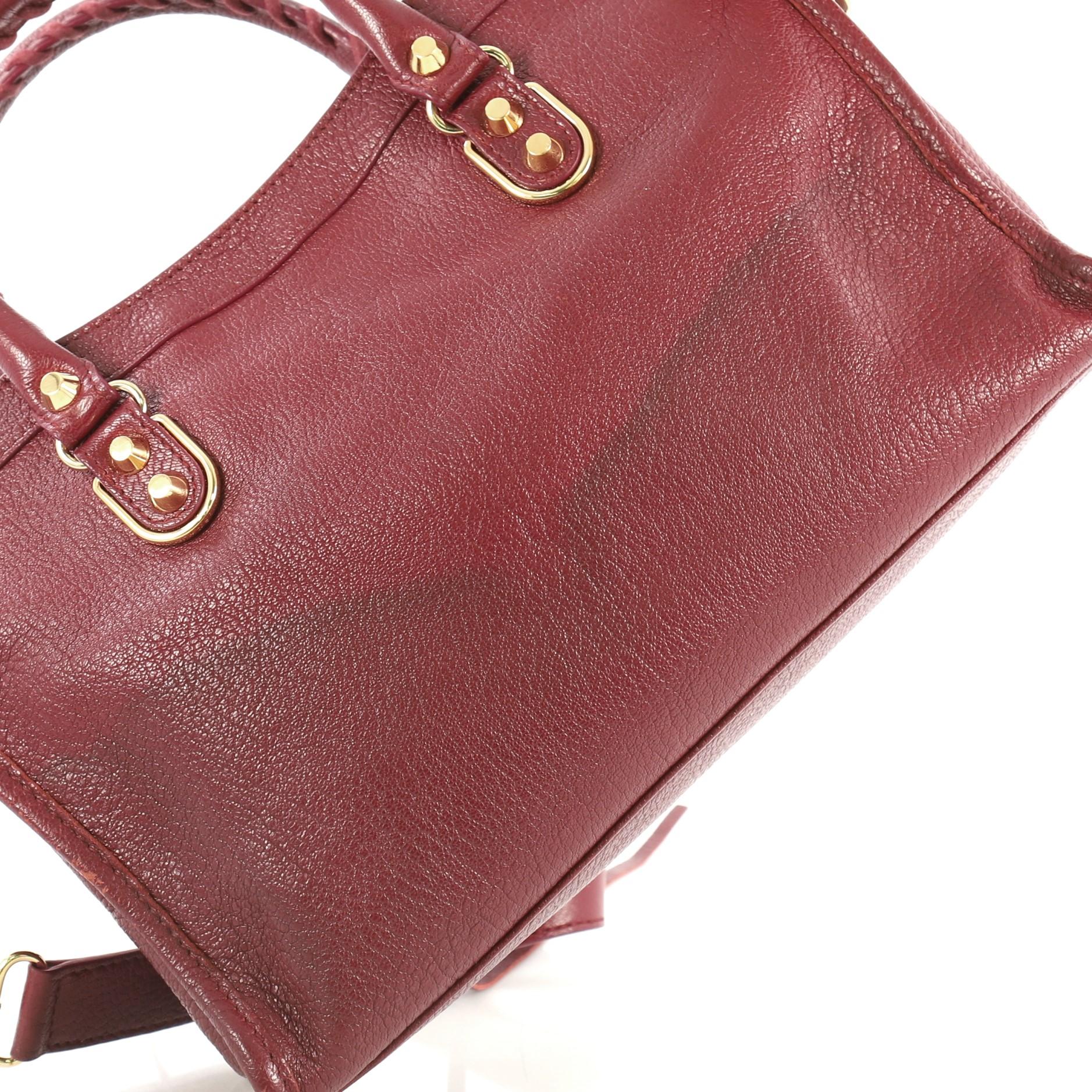 Women's Balenciaga City Classic Metallic Edge Bag Leather Small