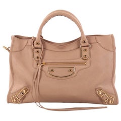 Balenciaga City Classic Metallic Edge Handbag Leather Medium