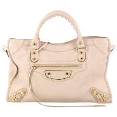 Balenciaga City Classic Metallic Edge Handbag Leather Medium