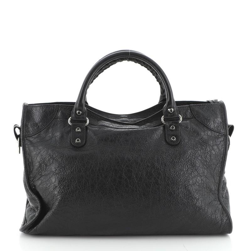 Balenciaga City Classic Studs Bag Leather Medium In Good Condition In NY, NY
