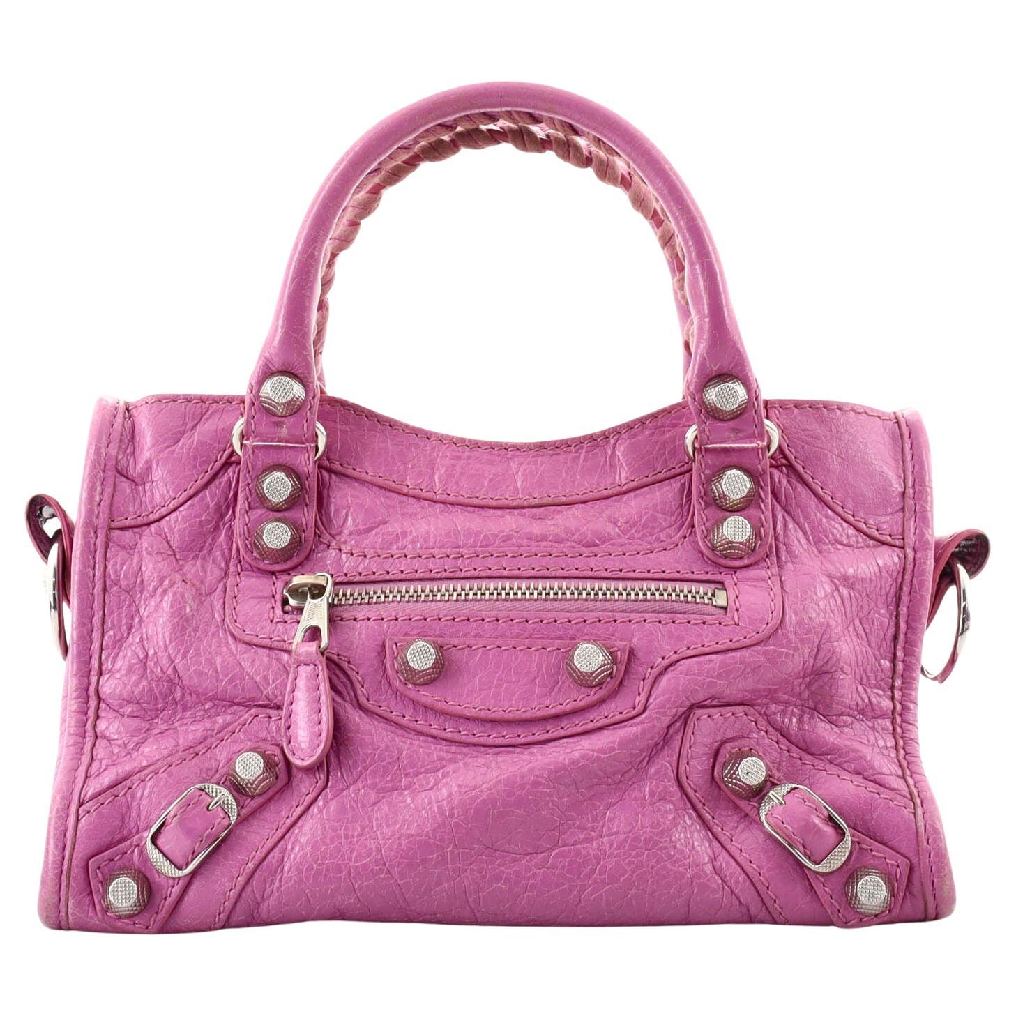 Balenciaga Raspberry Red Motorcycle Leather 2012 City Bag
