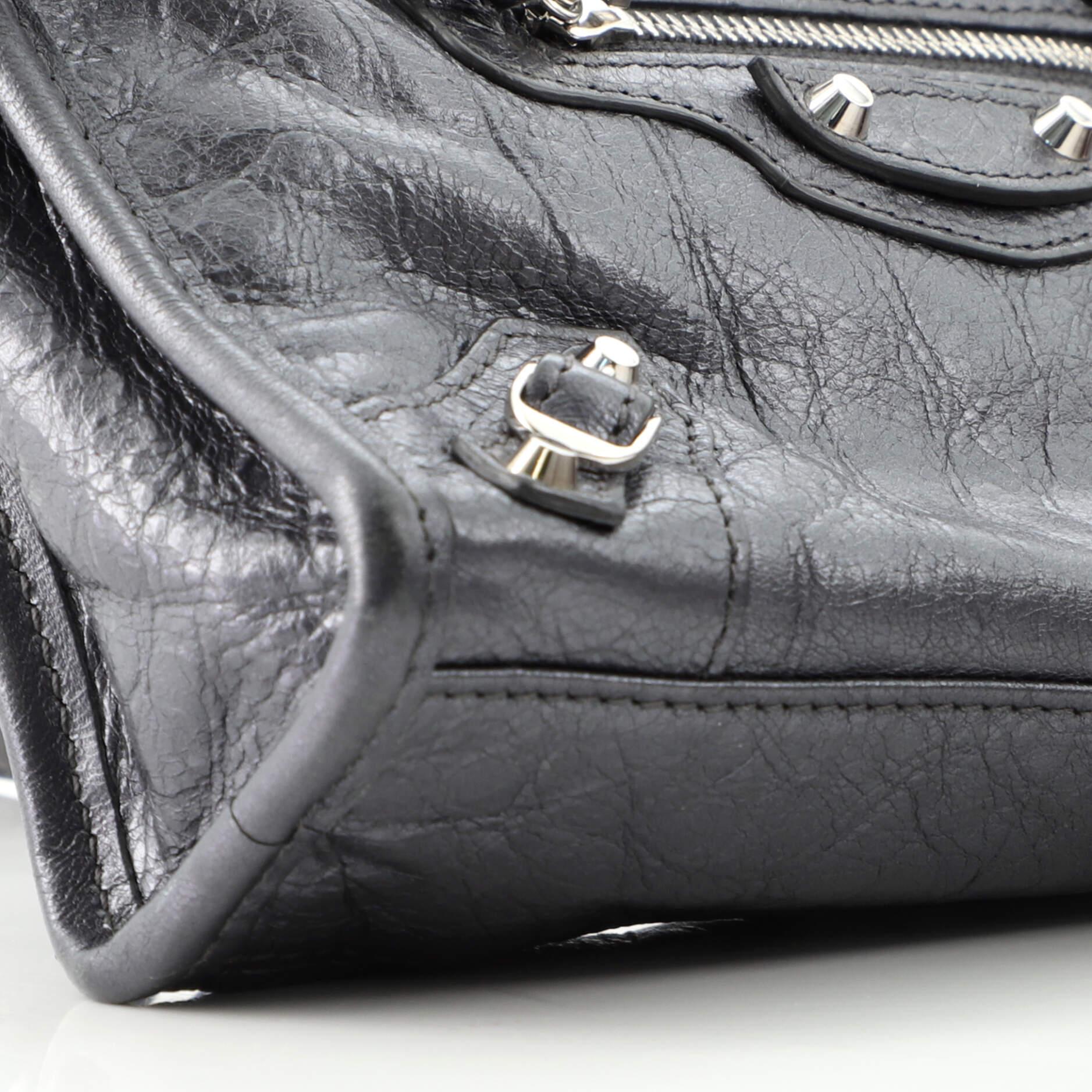 Balenciaga City Classic Studs Bag Leather Nano 3