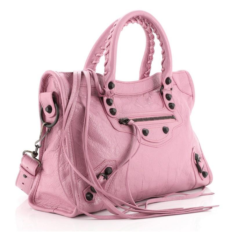 pink balenciaga city bag
