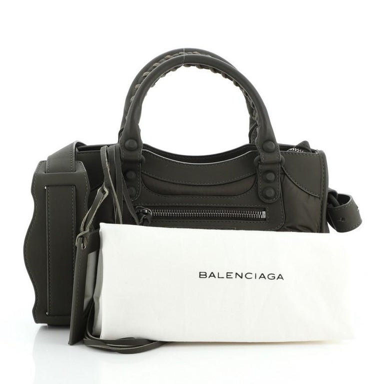 Balenciaga City Classic Studs Bag Nylon Mini at 1stDibs