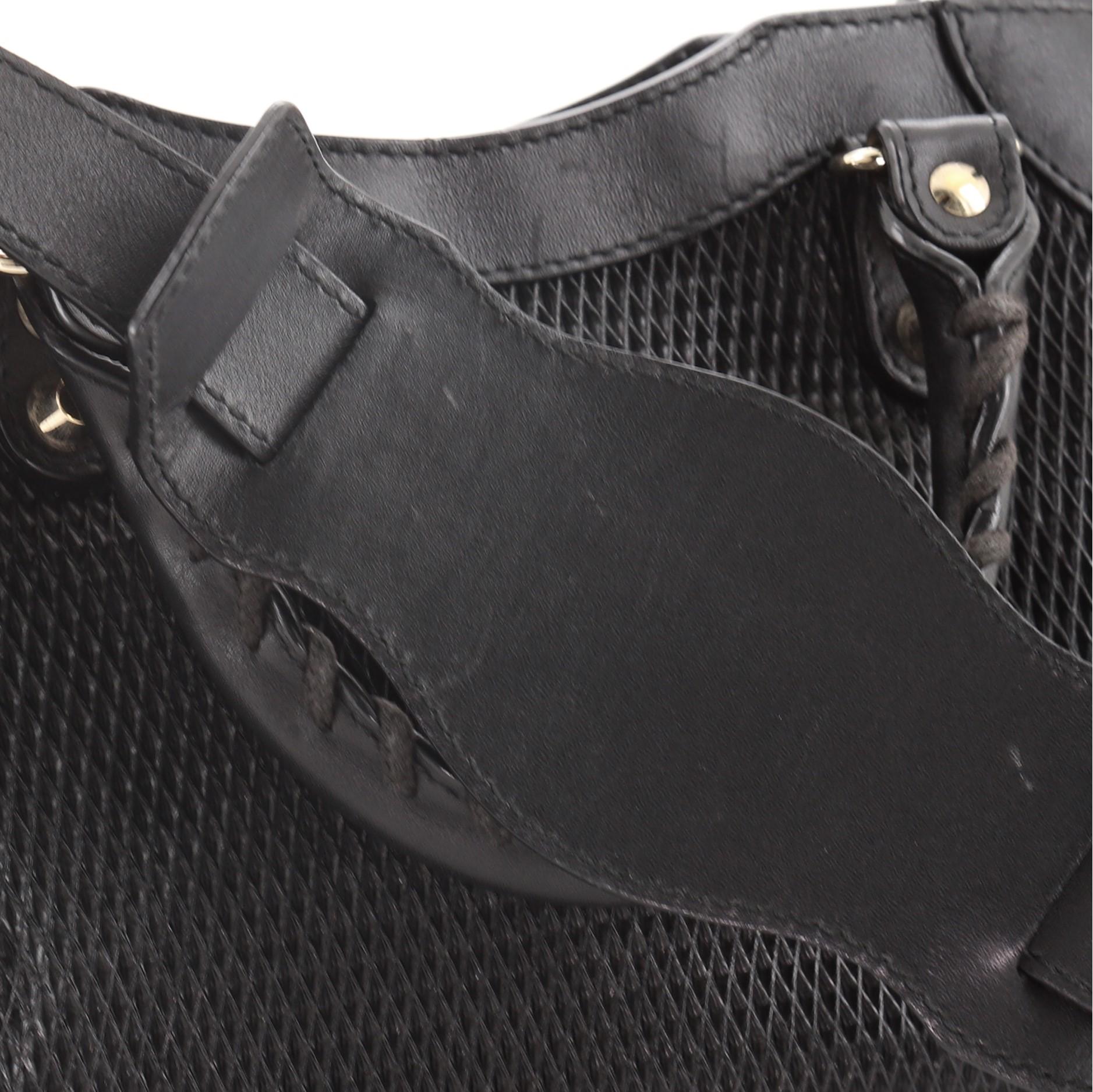 Balenciaga City Classic Studs Bag Perforated Leather Mini Black 1
