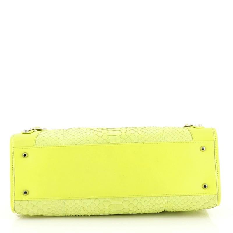 Balenciaga City Classic Studs Bag Python Medium In Good Condition In NY, NY