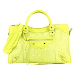 Balenciaga City Classic Studs Bag Python Medium