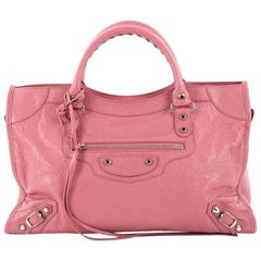 Balenciaga City Classic Studs Handbag Leather Medium