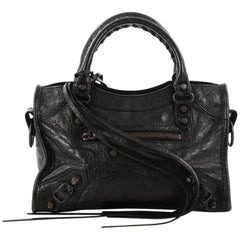 Balenciaga City Classic Studs Handbag Leather Mini